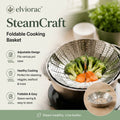 elviorac™ SteamCraft Foldable Cooking Basket