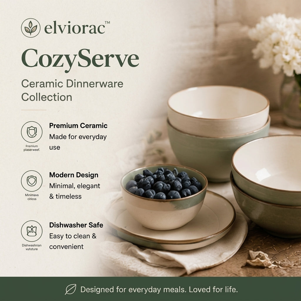 elviorac™ CozyServe Ceramic Dinnerware Collection